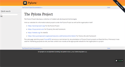 Desktop Screenshot of docs.pylonsproject.org