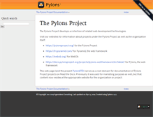 Tablet Screenshot of docs.pylonsproject.org